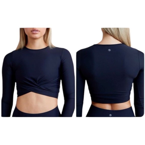 savvi Tops - 🥑5/$25 Savvi Kim Long Sleeve Crop Top sz XS